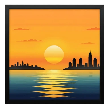 Mumbai sunset at sea link sticker