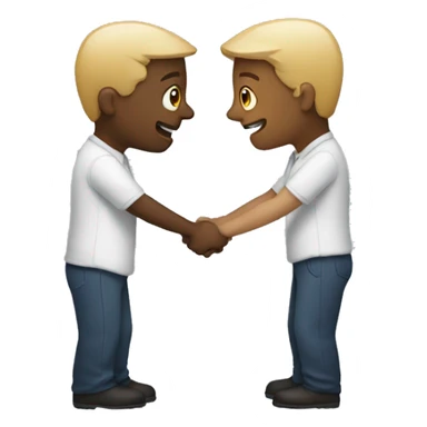 two people becoming partners sticker