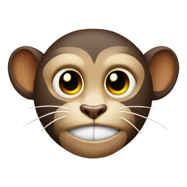 cat face on a monkey torso sticker