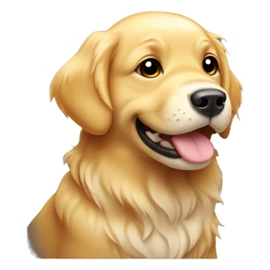 Size: 300px chibi golden retriever drooling emote sticker