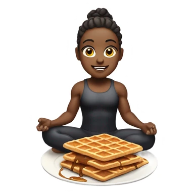 Gymnast eating waffles sticker