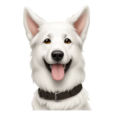 three white shepherds sticker