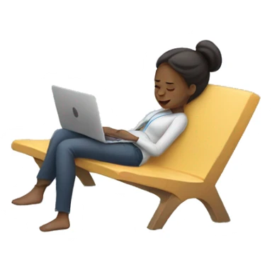 A girl taking break from work to catch napping sticker