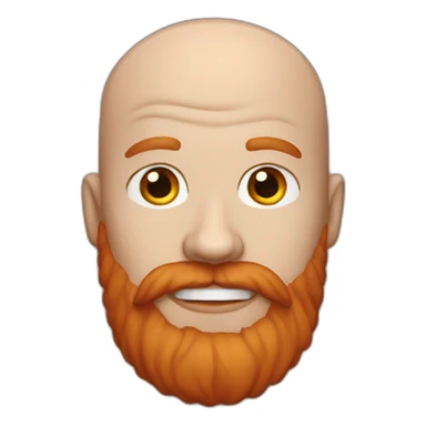 man with bald head and red beard sticker