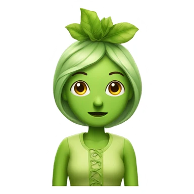 Lady dressed as a sprout  sticker