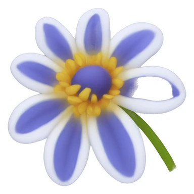 Blue flower Willa  sticker