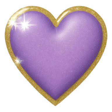 light purple heart with glitter sticker