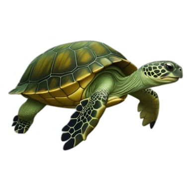 Tortues sur un dauphin sticker