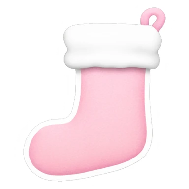 Light Pink Christmas stocking  sticker