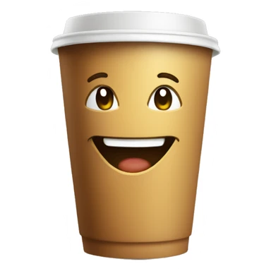 Cupo of coffee smiling  sticker