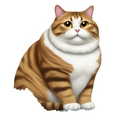 fat cat sitting in the Christmas tree sticker