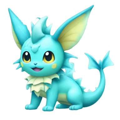 Kawaii Vaporeon full body sticker