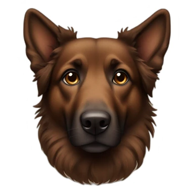 Brown shepherd dog sticker
