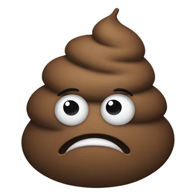 Poop with face sticker
