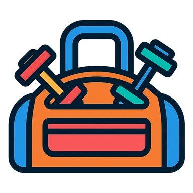 sportbag is full of dumbbells sticker