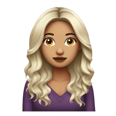 A beautiful Mexican girl with long lashes and layered hair  sticker