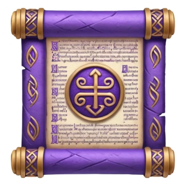 glitter purple Runic Manuscript sticker