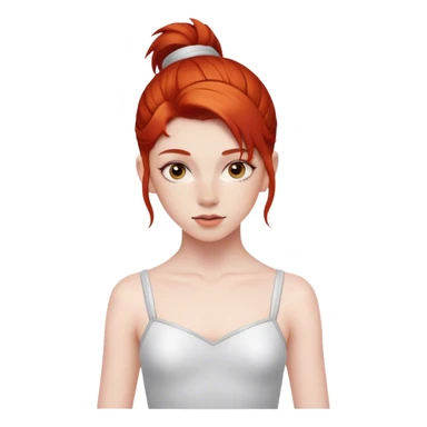 Red haired teenage dancer sticker