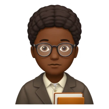 Create an emoji of an African wise cultural scholar that looks thoughtful, warm, and dignified sticker