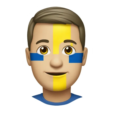 Zelenskyi with flag of Ukraine  sticker