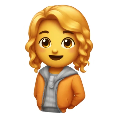 coazon naranja con brillos sticker