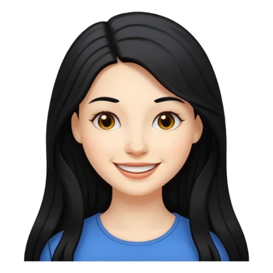 Mujer blanca pelo largo negro coceethe sticker