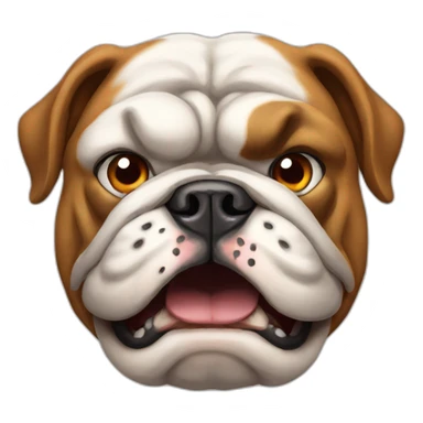 angry british bulldog sticker