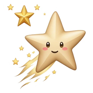 beige shooting star sticker