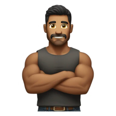 hombre muy musculoso sticker
