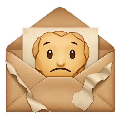 Letter with stamp on it sticker