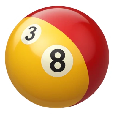 2 numbered billiard ball  sticker