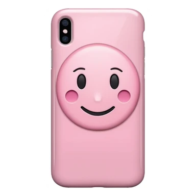 Aesthetic light pink iphone no smiley face inside case from the back sticker