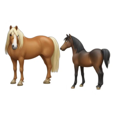 Linpin et un grenouile et un cheval sticker