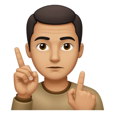 hombre con dedo diciendo no sticker