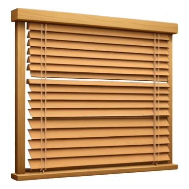 Blinds halfway opened sticker