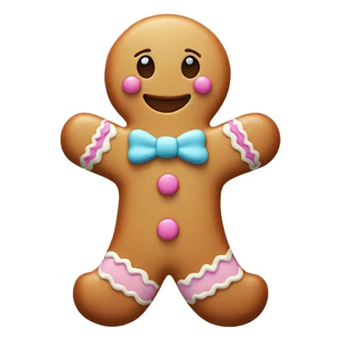 Pastel gingerbread man sticker