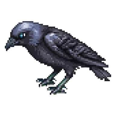 Black raven sticker