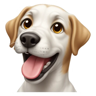 Playful dog with Tounge out sticker
