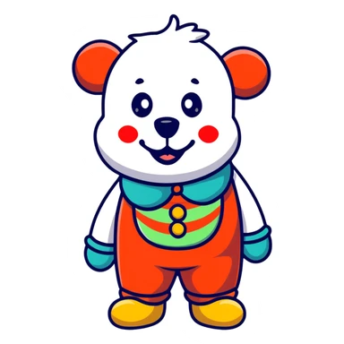 bear clown sticker