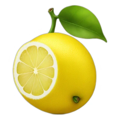 solo lemon on white sticker