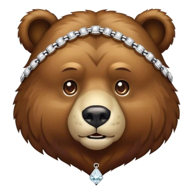 bear with diamond chainz sticker