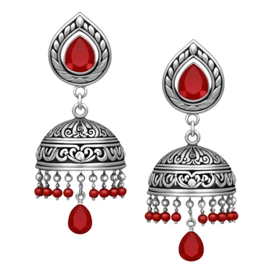 silver jhumka sticker
