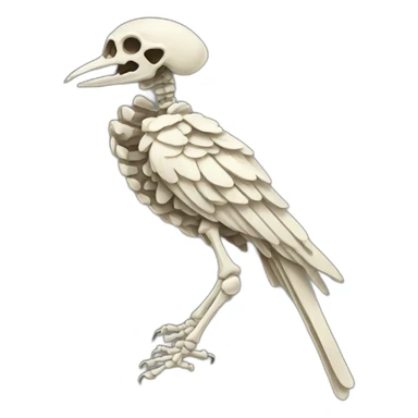 Skeleton of a bird sticker