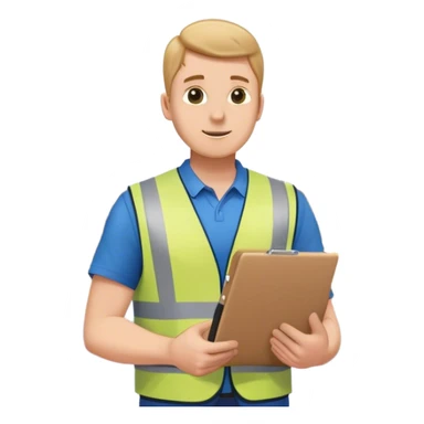 logistician white man in a warehouse sticker