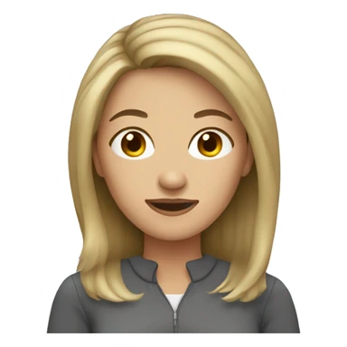 woman with brown hair and blonde streaks  sticker