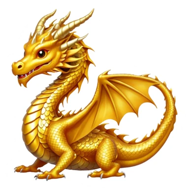 a golden dragon sticker