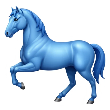 Blue horse sticker