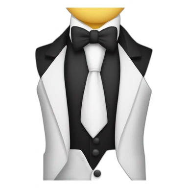 app logo with white tie and black suit sticker