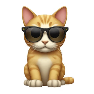 Cat with sunglasses sticker