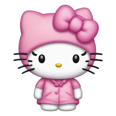 Pink sad hellokitty sticker